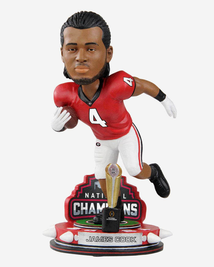 James Cook Georgia Bulldogs 2021 Football National Champions Trophy Stadium Bobblehead FOCO - FOCO.com