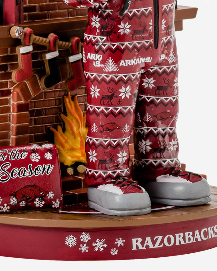 Big Red Arkansas Razorbacks Holiday Mascot Bobblehead FOCO - FOCO.com