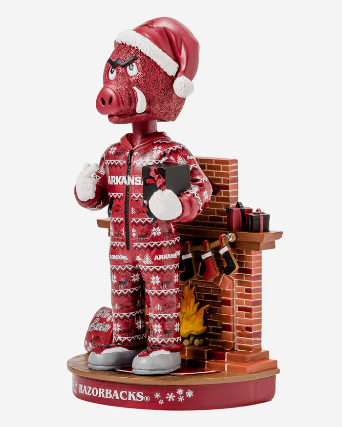 Big Red Arkansas Razorbacks Holiday Mascot Bobblehead FOCO - FOCO.com