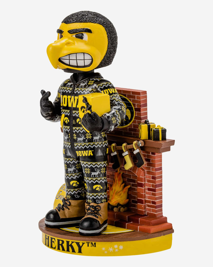 Herky The Hawk Iowa Hawkeyes Holiday Mascot Bobblehead FOCO - FOCO.com