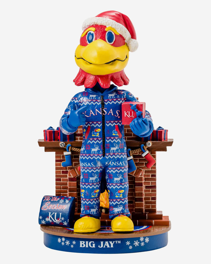 Big Jay Kansas Jayhawks Holiday Mascot Bobblehead FOCO - FOCO.com