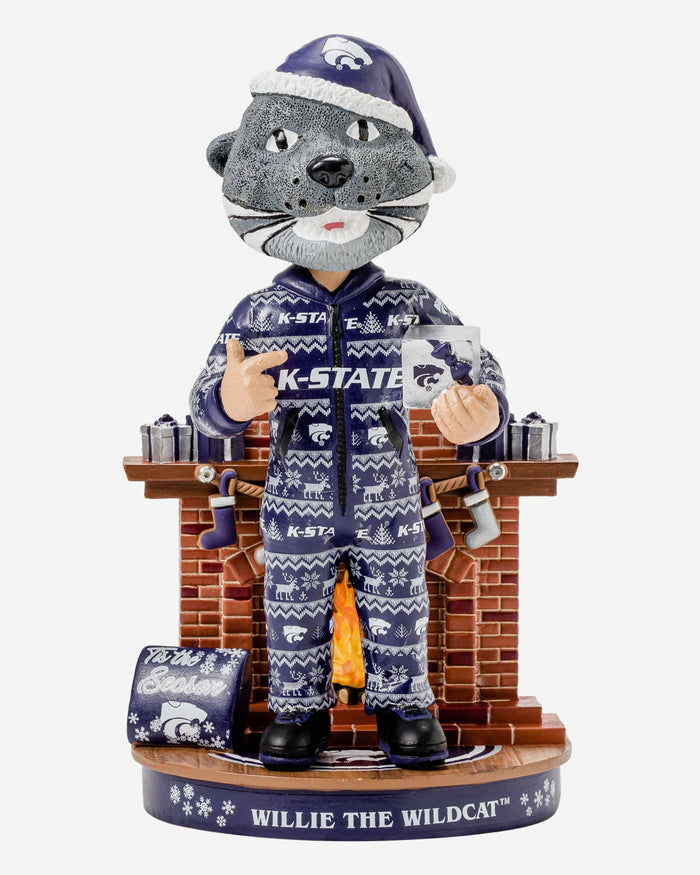 Willie The Wildcat Kansas State Wildcats Holiday Mascot Bobblehead FOCO - FOCO.com