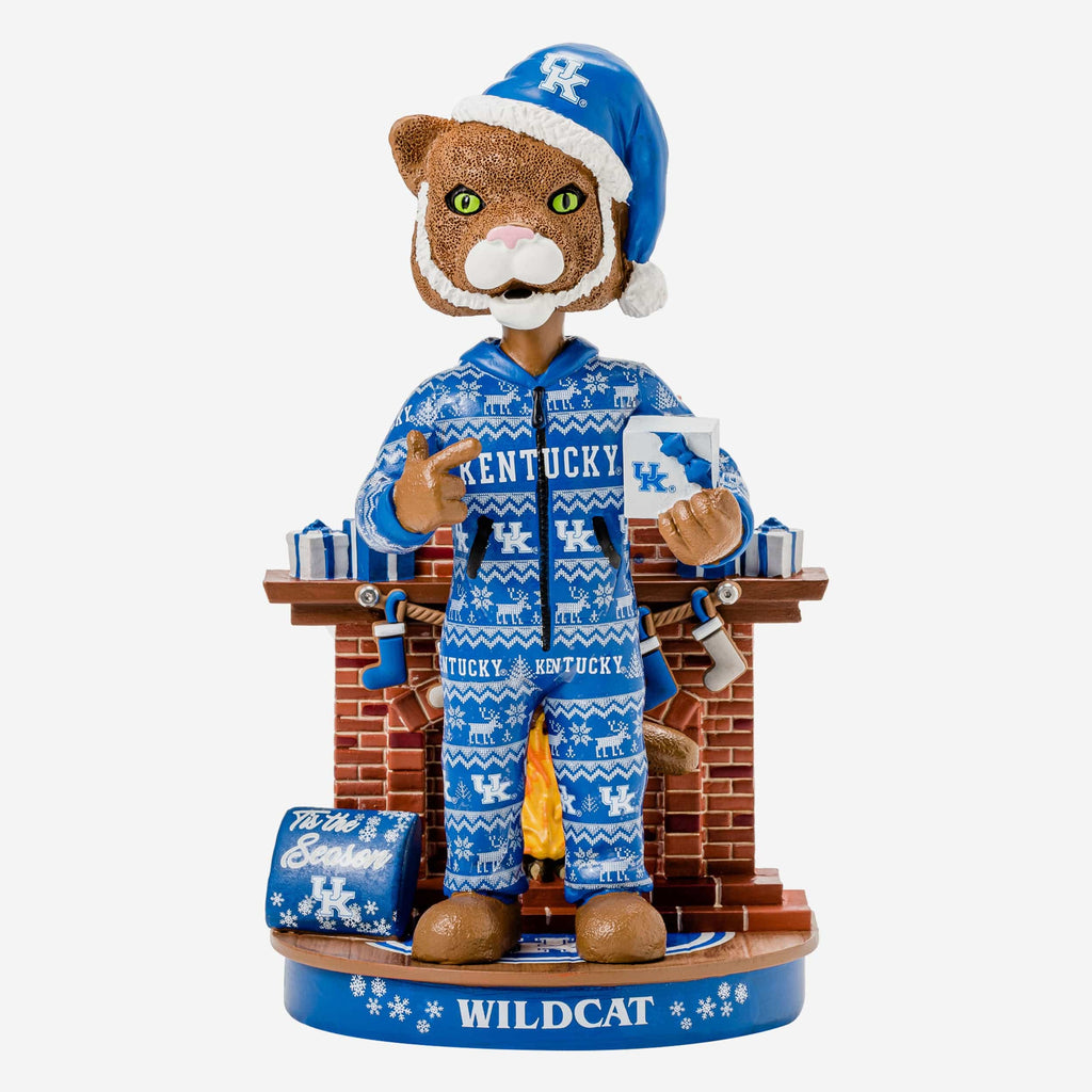 Scratch Kentucky Wildcats Holiday Mascot Bobblehead FOCO - FOCO.com