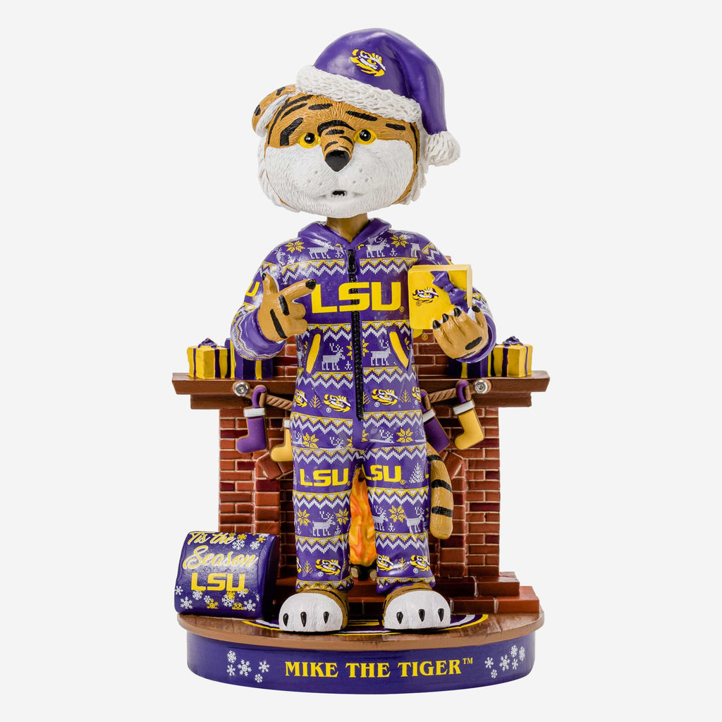 Mike The Tiger LSU Tigers Holiday Mascot Bobblehead FOCO - FOCO.com