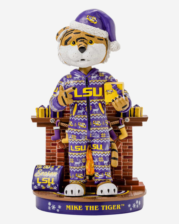 Mike The Tiger LSU Tigers Holiday Mascot Bobblehead FOCO - FOCO.com