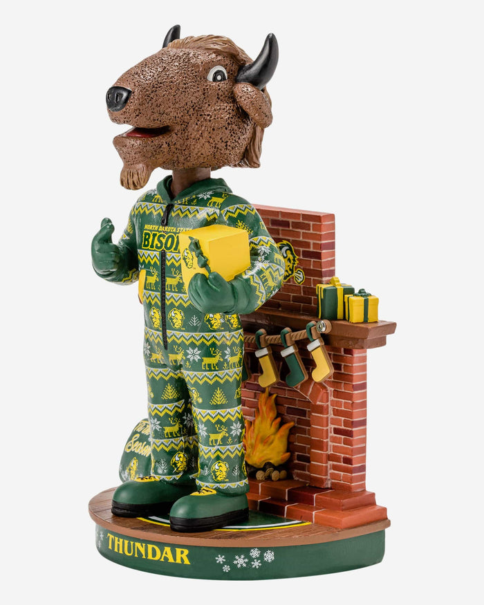 Thundar North Dakota State Bison Holiday Mascot Bobblehead FOCO - FOCO.com