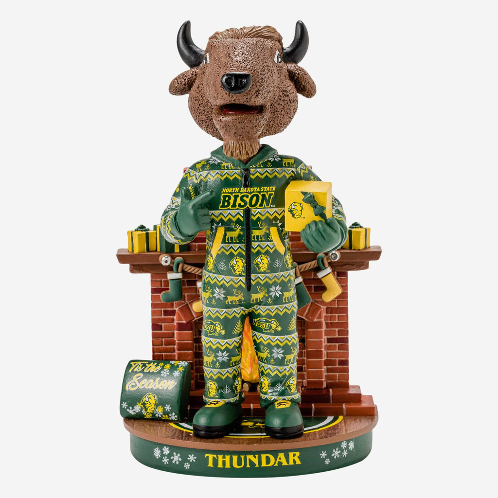 Thundar North Dakota State Bison Holiday Mascot Bobblehead FOCO - FOCO.com