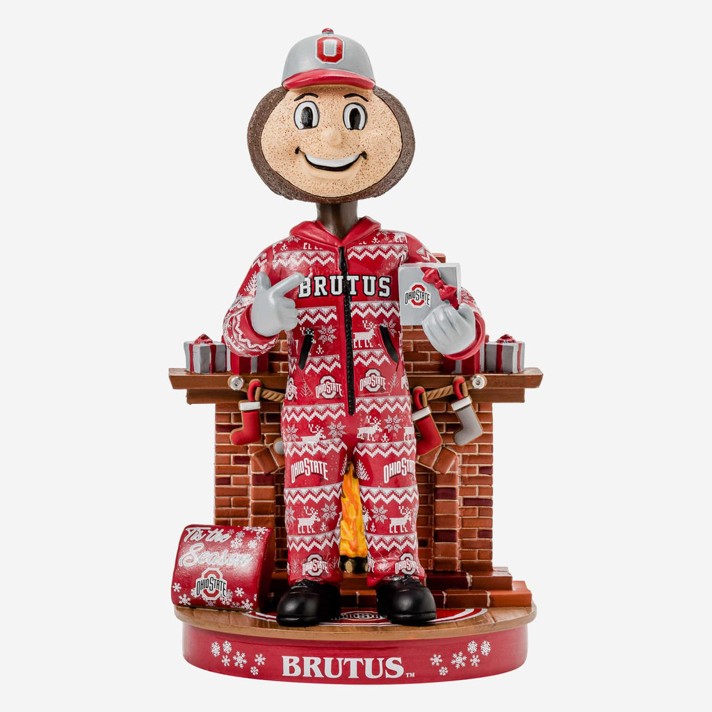 Brutus Buckeye Ohio State Buckeyes Holiday Mascot Bobblehead FOCO - FOCO.com