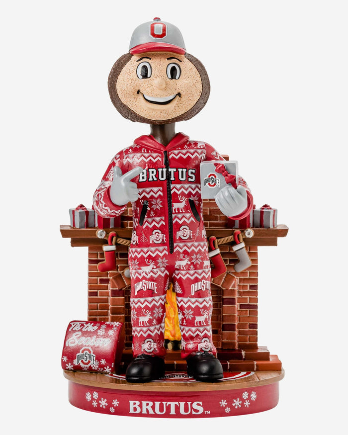 Brutus Buckeye Ohio State Buckeyes Holiday Mascot Bobblehead FOCO - FOCO.com