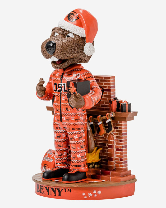 Benny Beaver Oregon State Beavers Holiday Mascot Bobblehead FOCO - FOCO.com