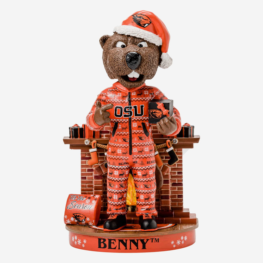 Benny Beaver Oregon State Beavers Holiday Mascot Bobblehead FOCO - FOCO.com