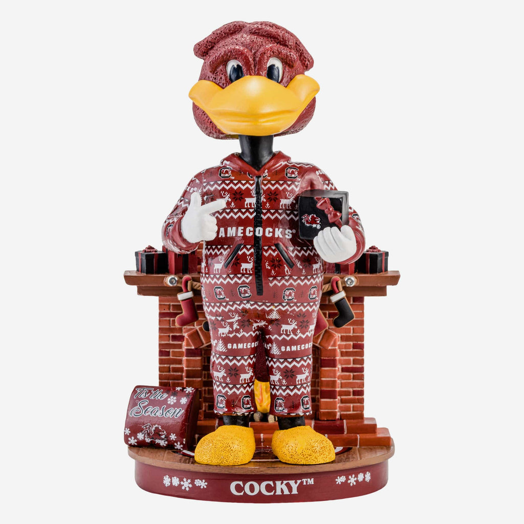 Cocky South Carolina Gamecocks Holiday Mascot Bobblehead FOCO - FOCO.com