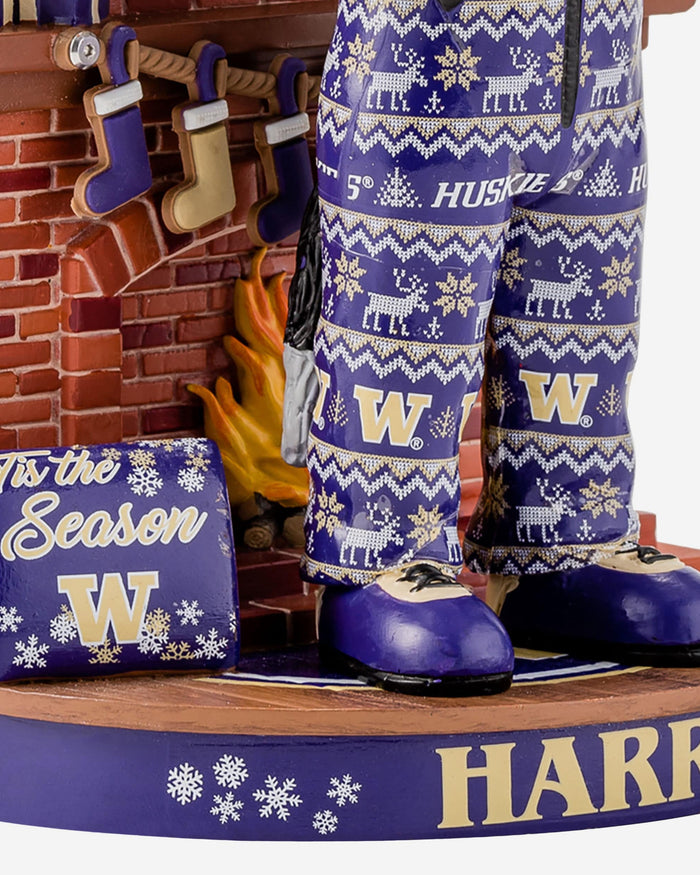 Harry The Husky Washington Huskies Holiday Mascot Bobblehead FOCO - FOCO.com