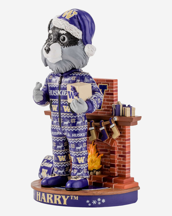 Harry The Husky Washington Huskies Holiday Mascot Bobblehead FOCO - FOCO.com