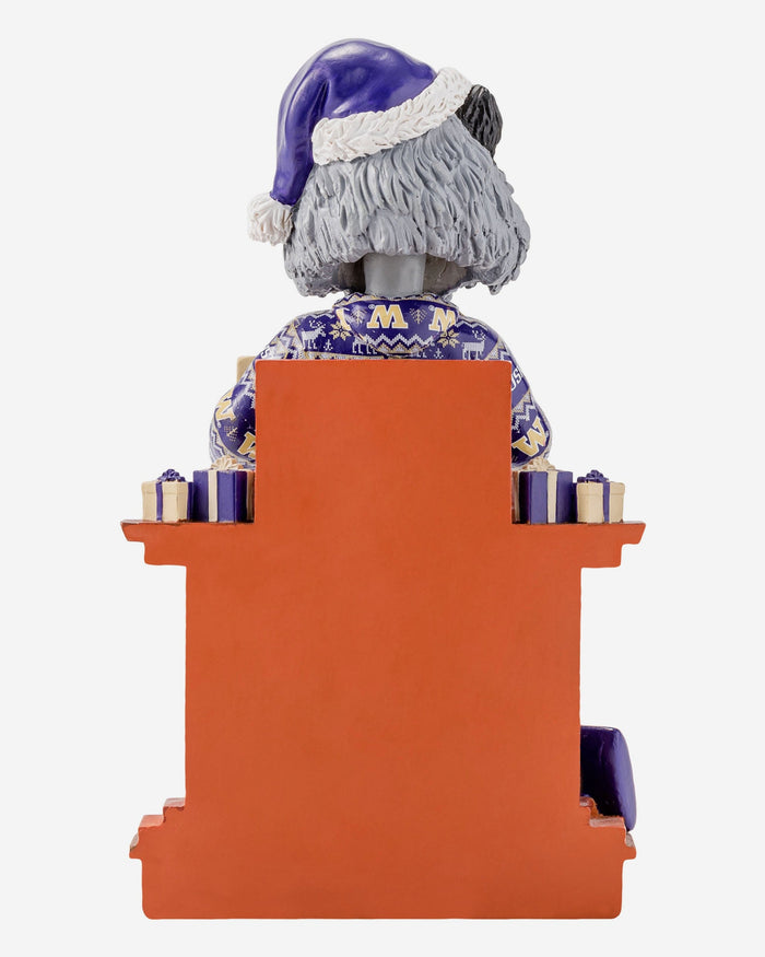 Harry The Husky Washington Huskies Holiday Mascot Bobblehead FOCO - FOCO.com