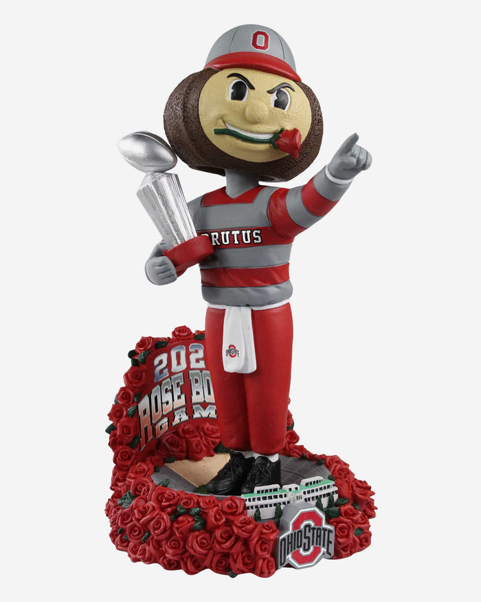 Brutus Buckeye Ohio State Buckeyes 2022 Rose Bowl Mascot Bobblehead FOCO - FOCO.com