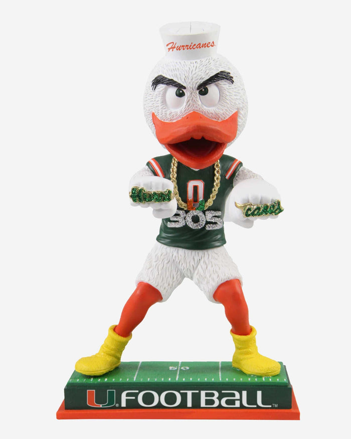 Sebastian Miami Hurricanes 305 Turnover Chain Bobblehead FOCO - FOCO.com