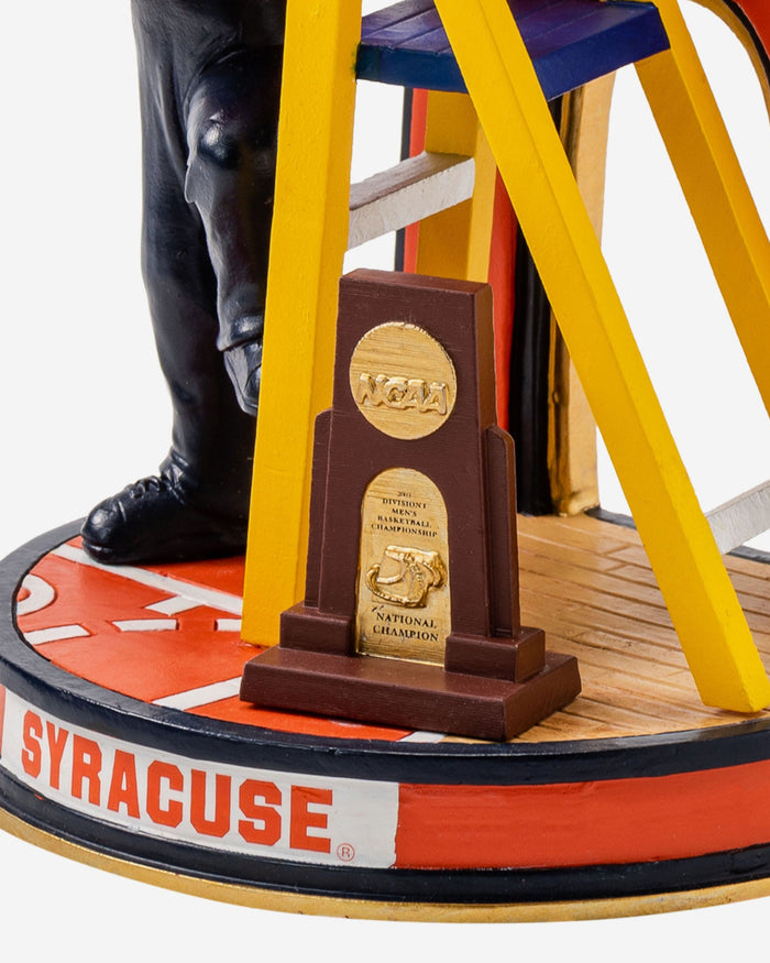 Otto The Orange Syracuse Orange 2003 Mens Basketball National Champions Cutting The Net Mascot Mini Bobblehead Scene FOCO - FOCO.com