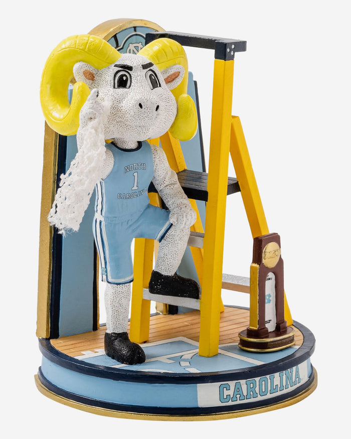 Rameses North Carolina Tar Heels 2017 Mens Basketball National Champions Cutting The Net Mascot Mini Bobblehead Scene FOCO - FOCO.com