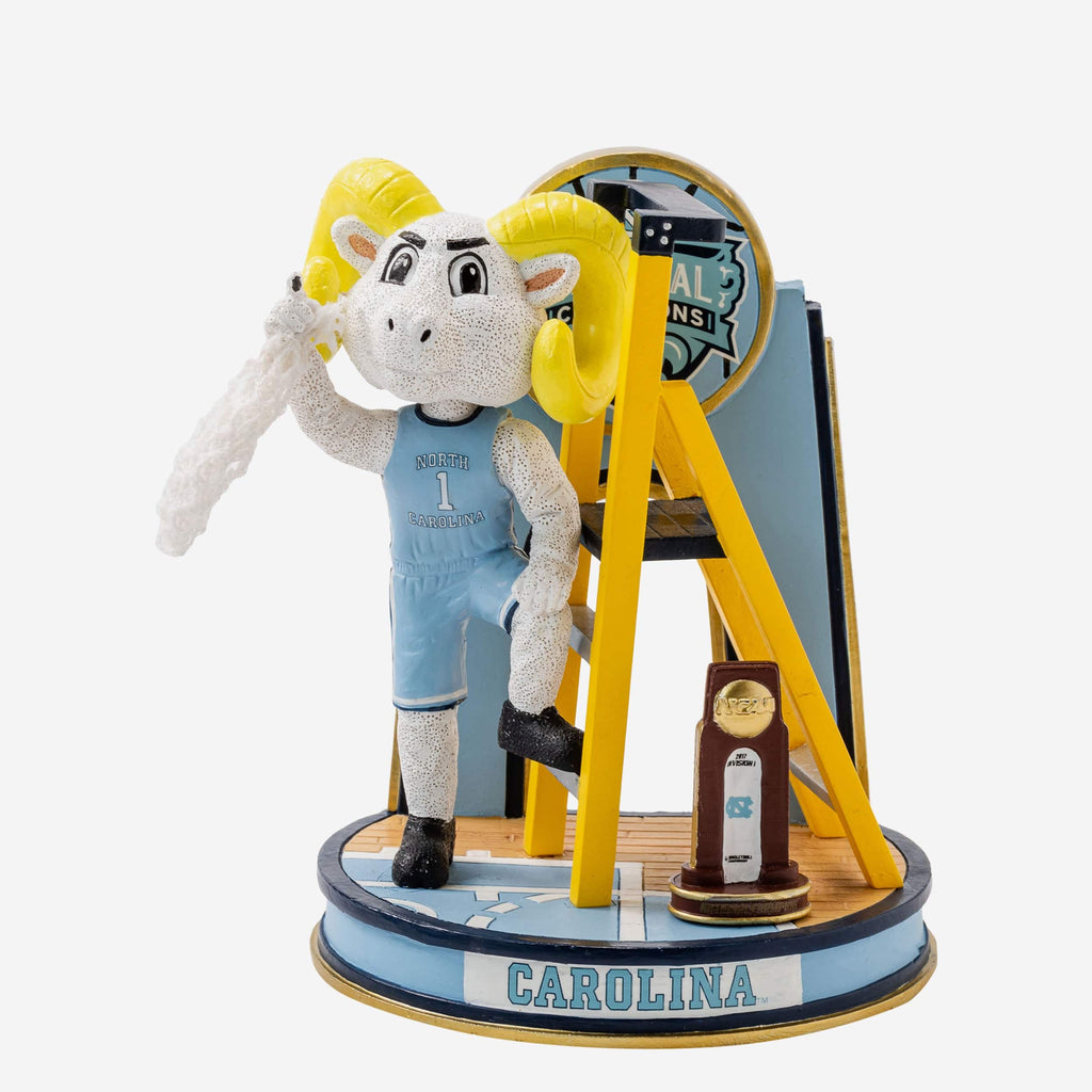 Rameses North Carolina Tar Heels 2017 Mens Basketball National Champions Cutting The Net Mascot Mini Bobblehead Scene FOCO - FOCO.com