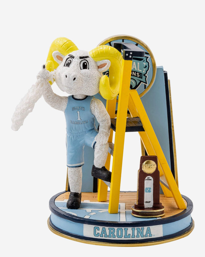 Rameses North Carolina Tar Heels 2017 Mens Basketball National Champions Cutting The Net Mascot Mini Bobblehead Scene FOCO - FOCO.com