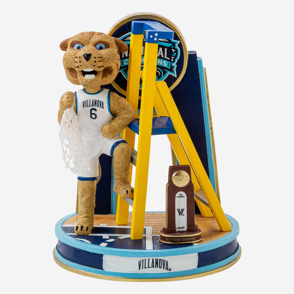 Will D Cat Villanova Wildcats 2018 Mens Basketball National Champions Cutting The Net Mascot Mini Bobblehead Scene FOCO - FOCO.com