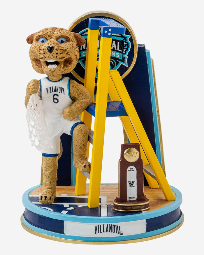 Will D Cat Villanova Wildcats 2018 Mens Basketball National Champions Cutting The Net Mascot Mini Bobblehead Scene FOCO - FOCO.com