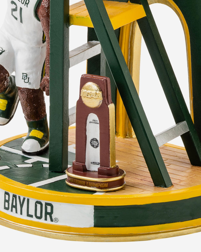 Bruiser Baylor Bears 2021 Mens Basketball National Champions Cutting The Net Mascot Mini Bobblehead Scene FOCO - FOCO.com