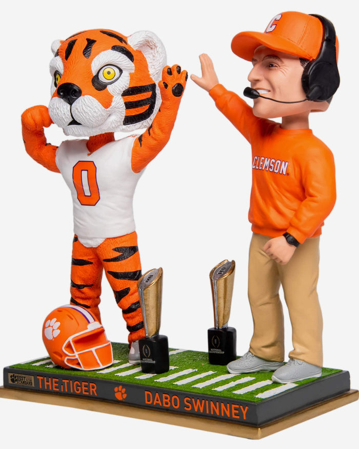 Dabo Swinney Clemson Tigers Mascot Dual Championship Bobblehead FOCO - FOCO.com