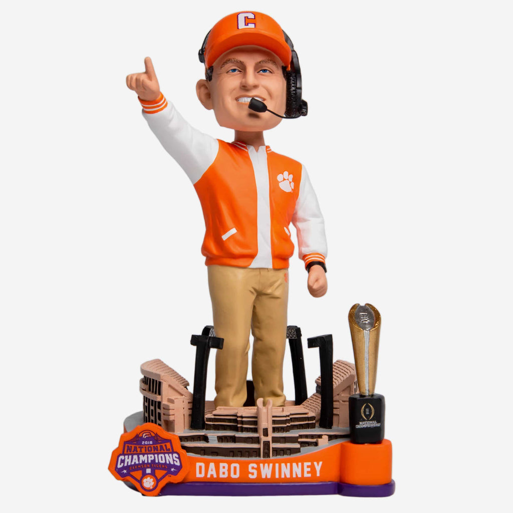 Dabo Swinney Clemson Tigers Stadium Base Championship Bobblehead FOCO - FOCO.com
