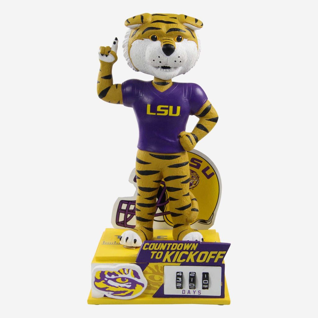 Mike The Tiger LSU Tigers Countdown To Kickoff Mascot Bobblehead FOCO - FOCO.com
