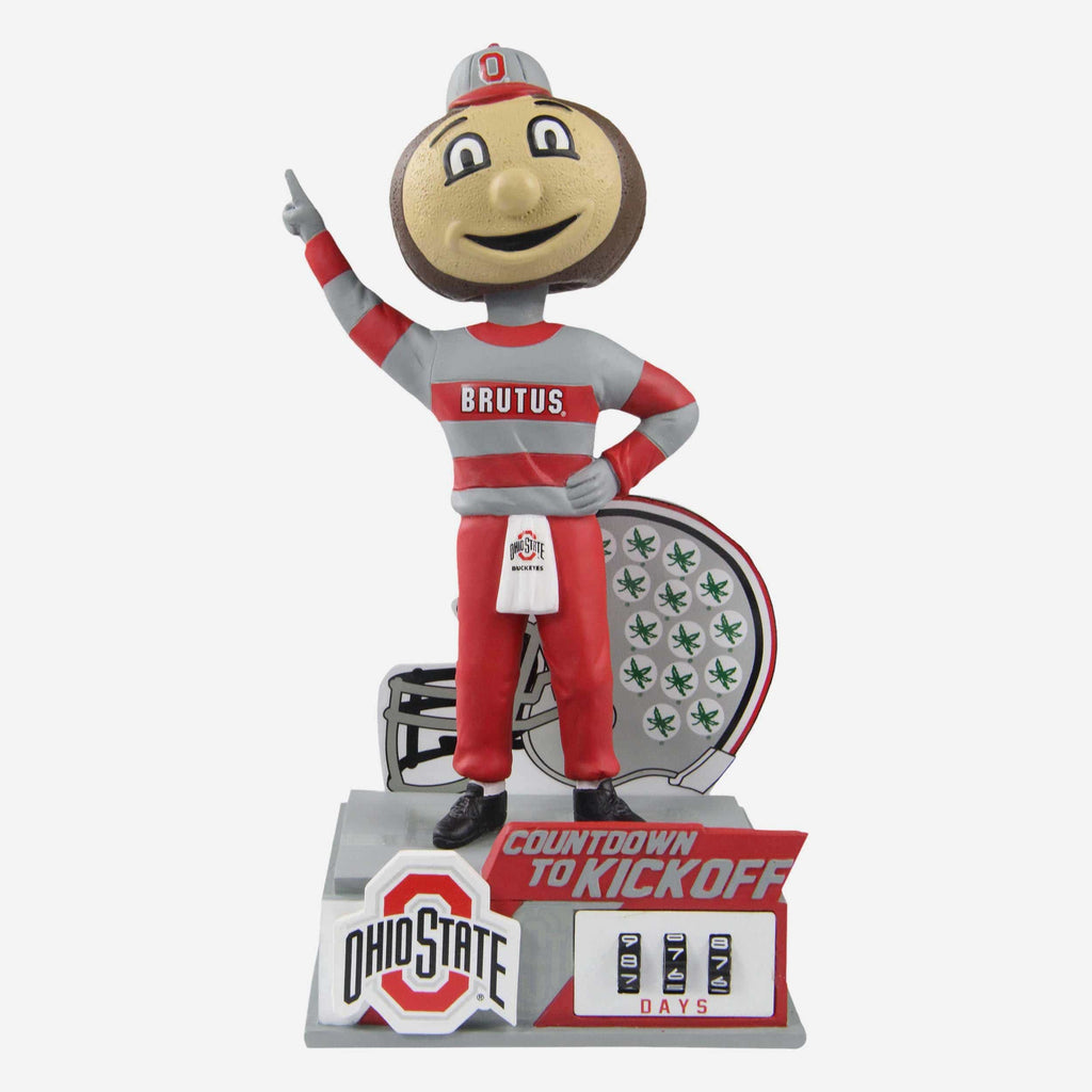 Brutus Buckeye Ohio State Buckeyes Countdown To Kickoff Mascot Bobblehead FOCO - FOCO.com