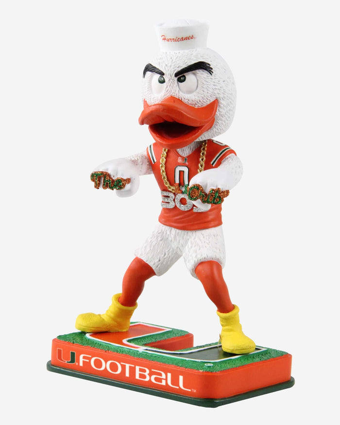 Sebastian Miami Hurricanes Touchdown Rings Bobblehead FOCO - FOCO.com