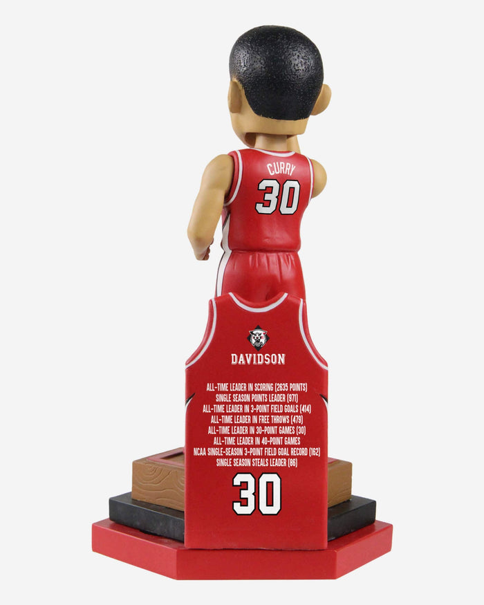 Steph Curry Davidson Wildcats Jersey Retirement Bobblehead FOCO - FOCO.com