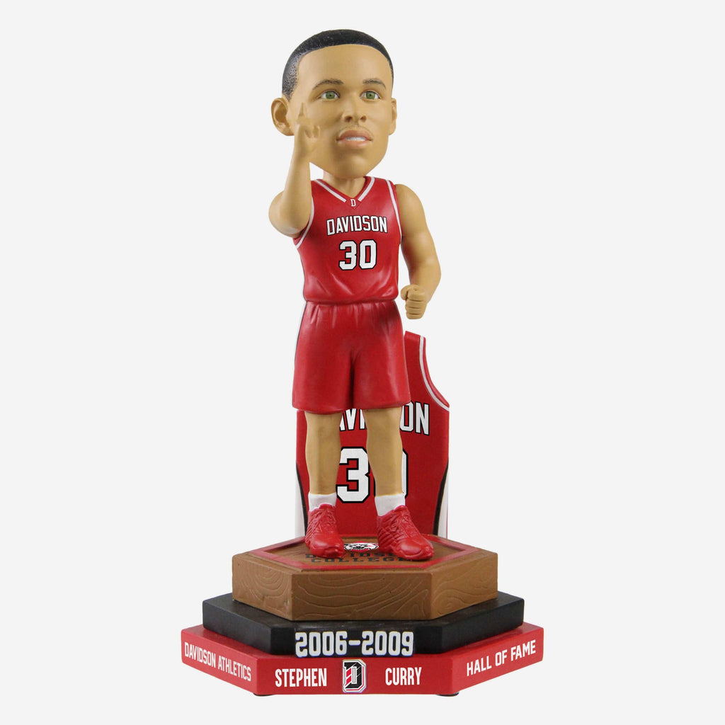 Steph Curry Davidson Wildcats Jersey Retirement Bobblehead FOCO - FOCO.com
