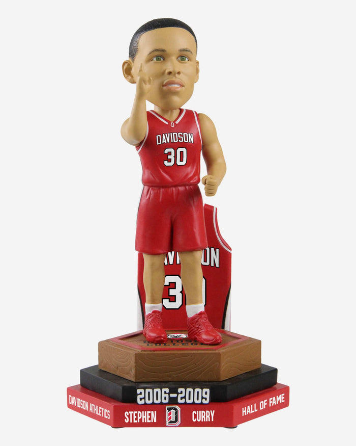 Steph Curry Davidson Wildcats Jersey Retirement Bobblehead FOCO - FOCO.com