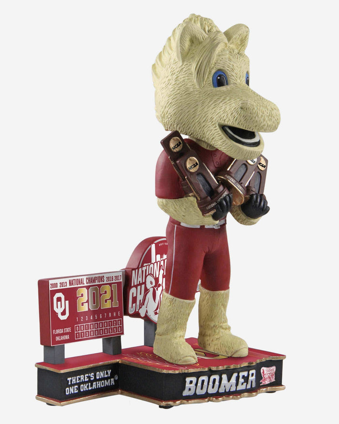 Boomer Oklahoma Sooners Mascot Softball Championship Bobblehead FOCO - FOCO.com