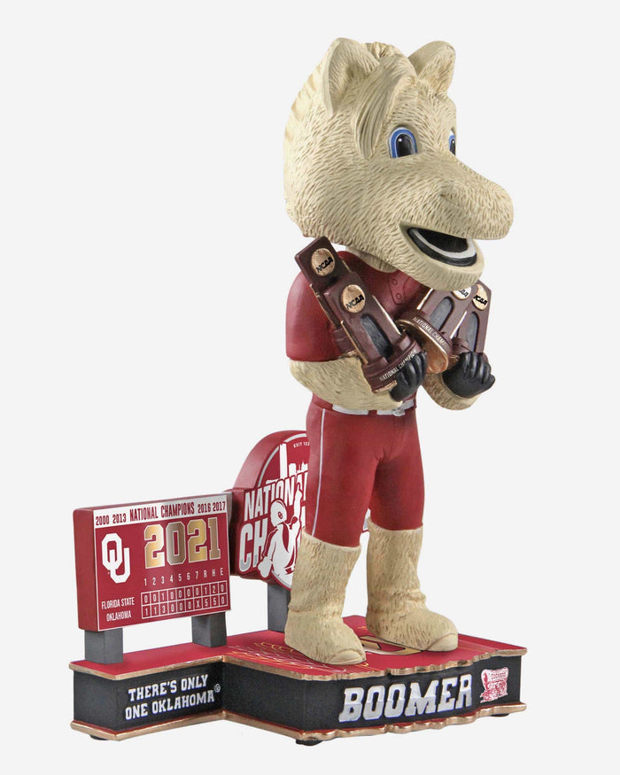 Boomer Oklahoma Sooners Mascot Softball Championship Bobblehead FOCO - FOCO.com