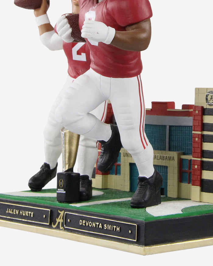 Jalen Hurts & Devonta Smith Alabama Crimson Tide 2017 Trophy Dual Bobblehead FOCO - FOCO.com