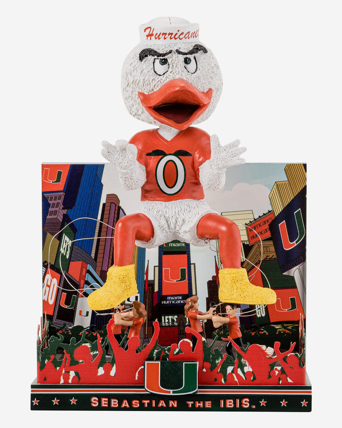 Sebastian Miami Hurricanes Thanksgiving Mascot Bobblehead FOCO - FOCO.com