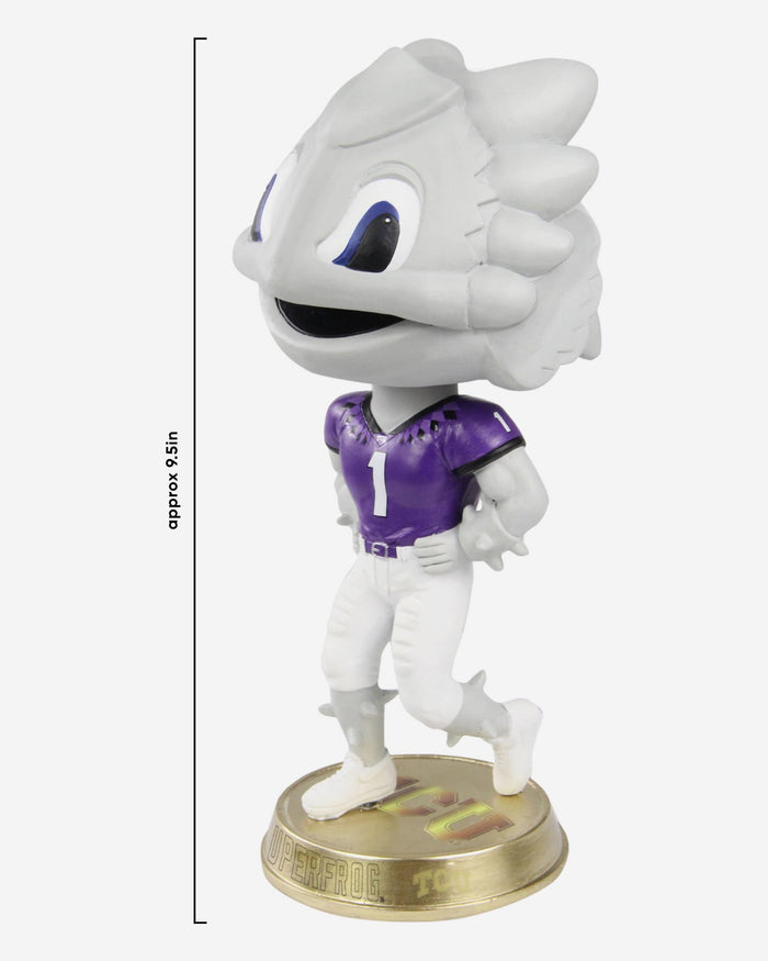 SuperFrog TCU Horned Frogs Mascot Gold Base Variant Bighead Bobblehead FOCO - FOCO.com