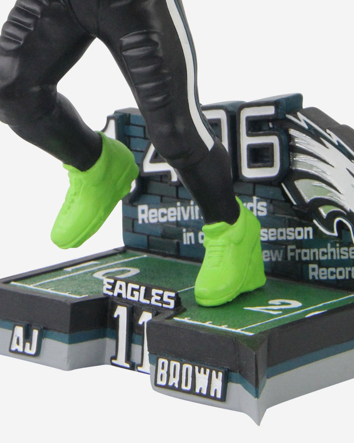 AJ Brown Philadelphia Eagles Franchise Single-Season Receiving Yards Record Bobblehead FOCO - FOCO.com