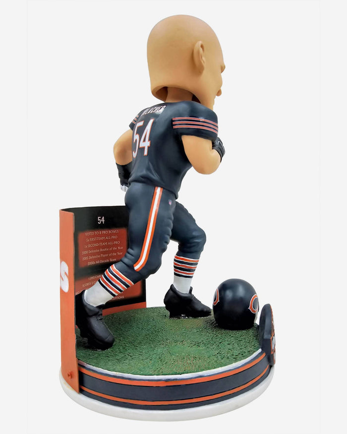 Brian Urlacher Chicago Bears NFL Career Stats Bobblehead FOCO - FOCO.com