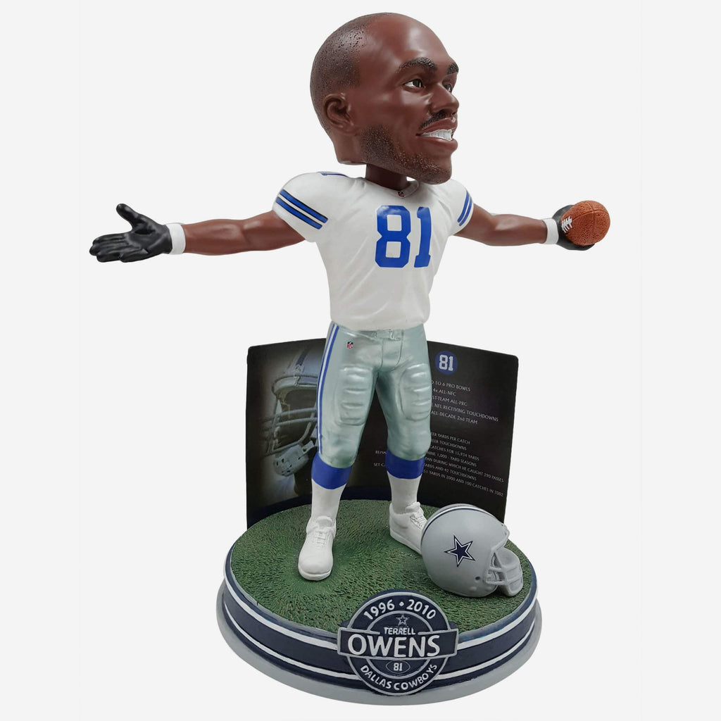 Terrell Owens Dallas Cowboys NFL Career Stats Bobblehead FOCO - FOCO.com