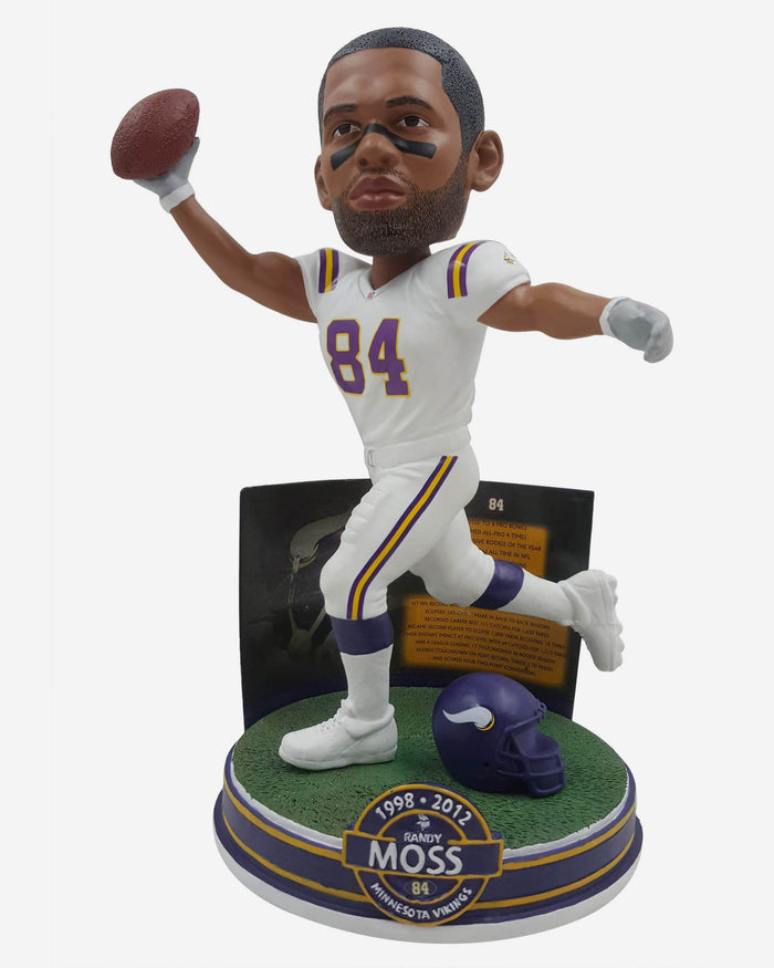 Randy Moss Minnesota Vikings NFL Career Stats Bobblehead FOCO - FOCO.com