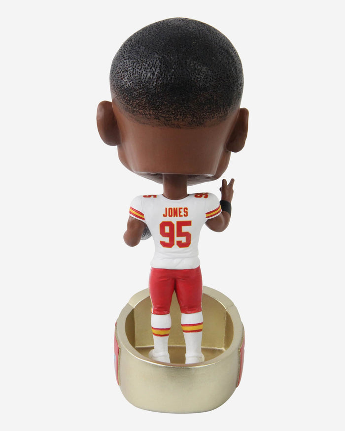 Chris Jones Kansas City Chiefs Super Bowl LVII Champions Ring Base Bighead Bobblehead FOCO - FOCO.com