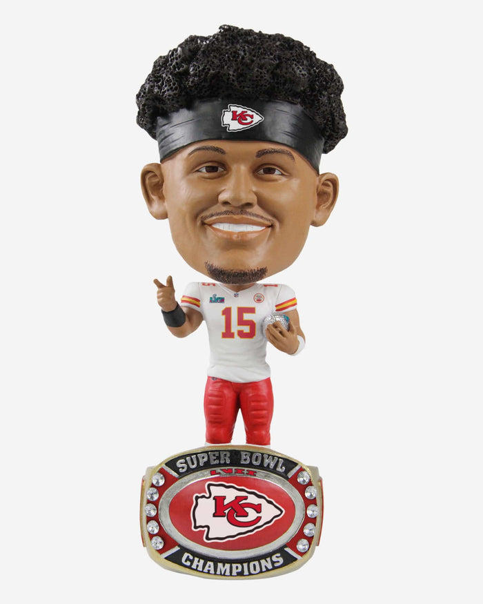 Patrick Mahomes Kansas City Chiefs Super Bowl LVII Champions Ring Base Bighead Bobblehead FOCO - FOCO.com