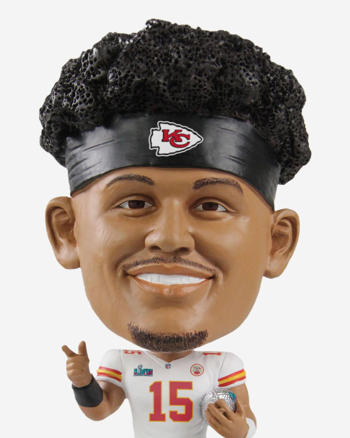 Patrick Mahomes Kansas City Chiefs Super Bowl LVII Champions Ring Base Bighead Bobblehead FOCO - FOCO.com