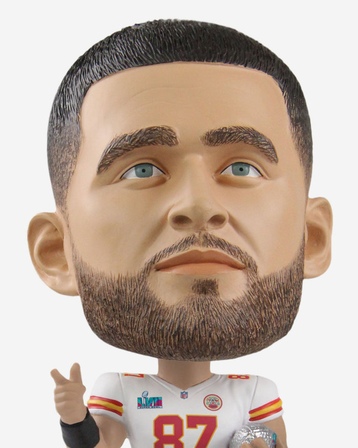 Travis Kelce Kansas City Chiefs Super Bowl LVII Champions Ring Base Bighead Bobblehead FOCO - FOCO.com