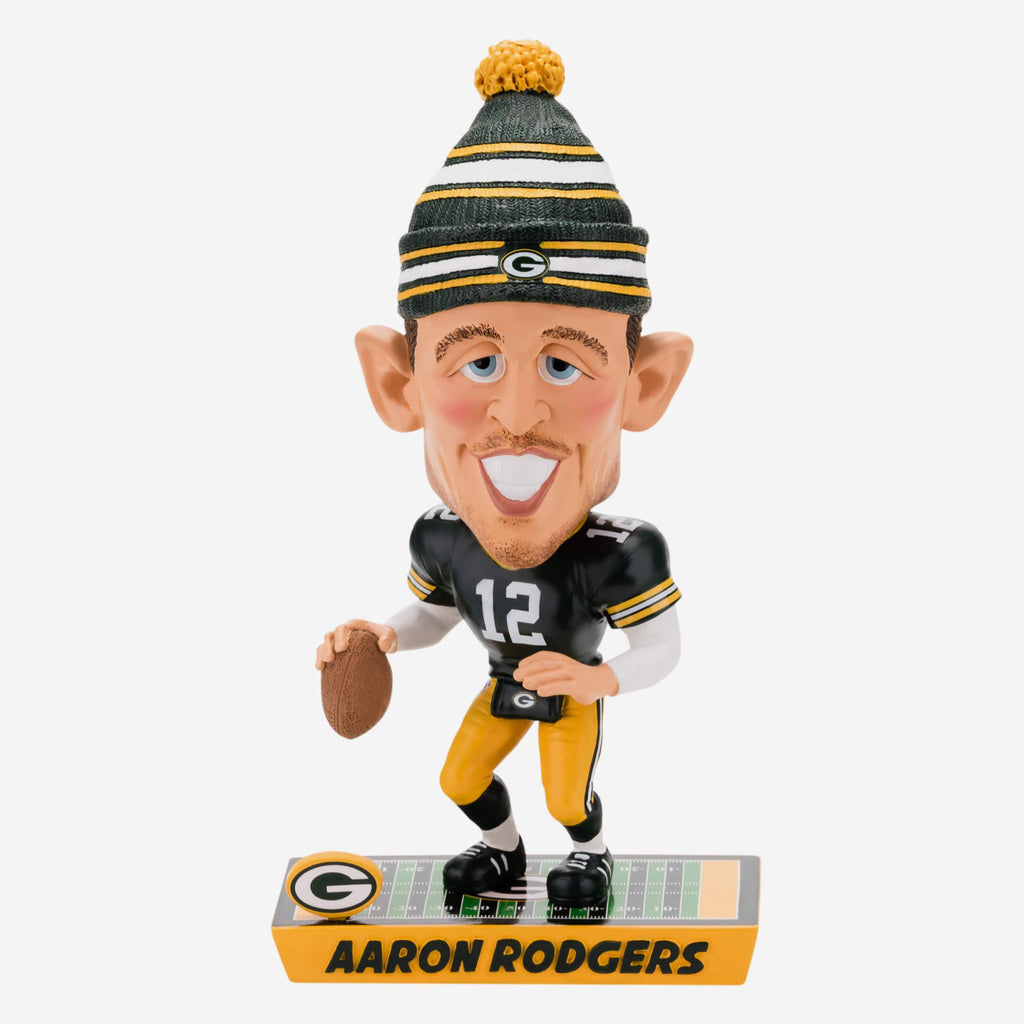 Aaron Rodgers Green Bay Packers Caricature Bobblehead FOCO - FOCO.com